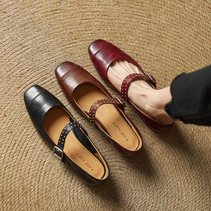 Cora Leather Mary Janes