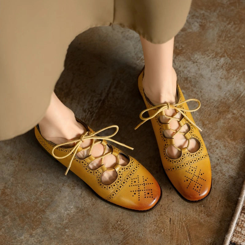 Ondine Brogue Leather Oxfords