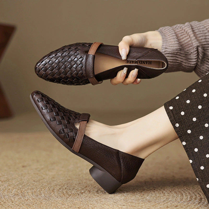 Iris Woven Leather Loafers