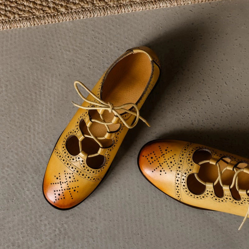 Ondine Brogue Leather Oxfords