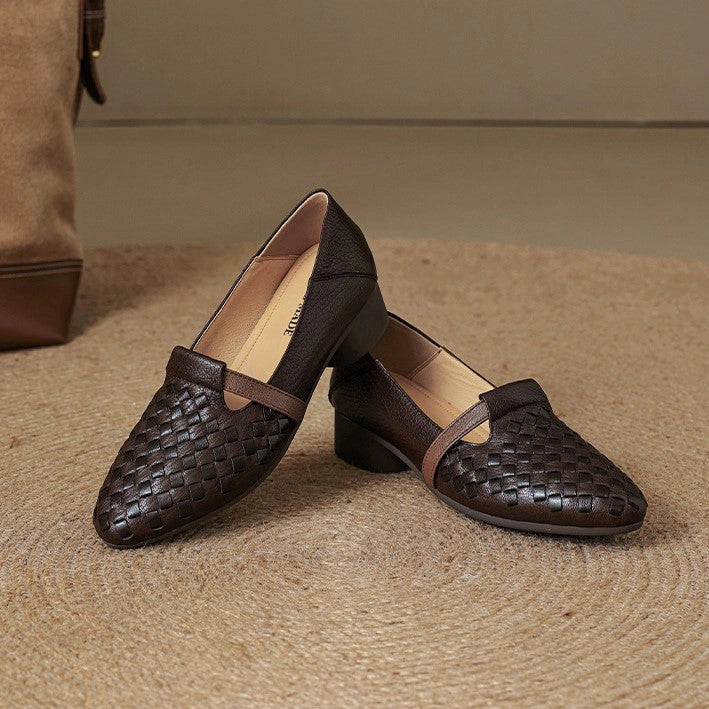 Iris Woven Leather Loafers