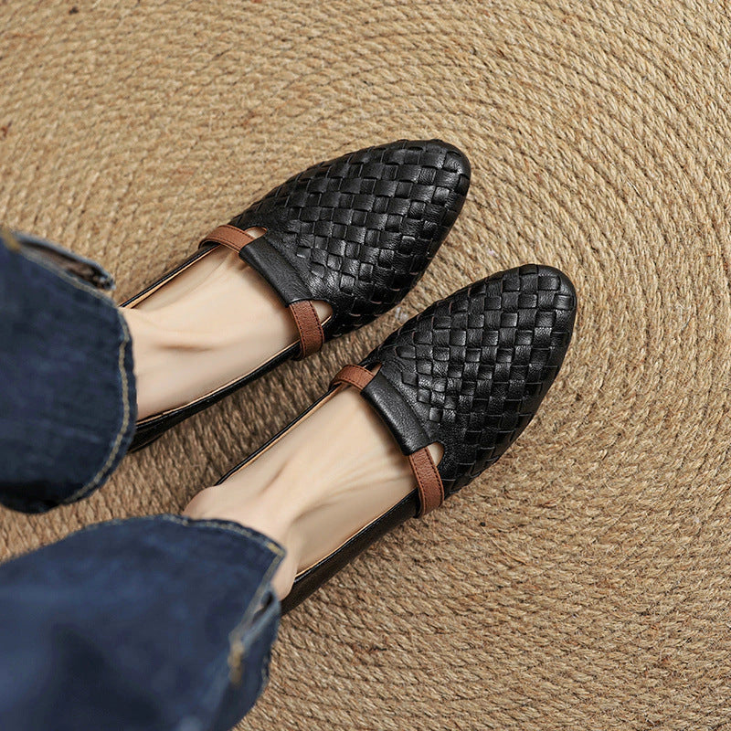 Iris Woven Leather Loafers