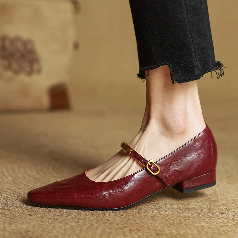 Noor Lambskin Mary Janes