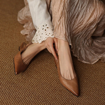 Isla Slingback Leather Flats