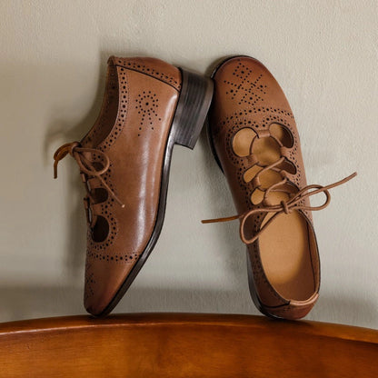 Ondine Brogue Leather Oxfords