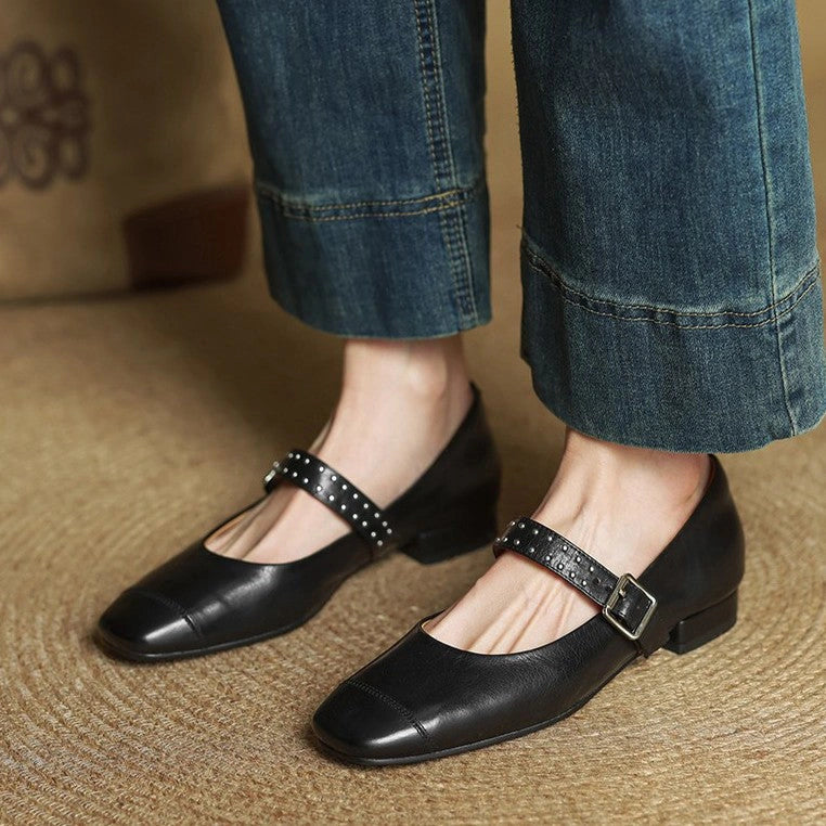 Cora Leather Mary Janes