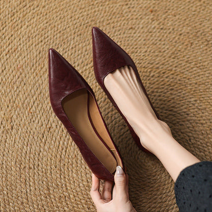 Florine Lambskin Leather Flats