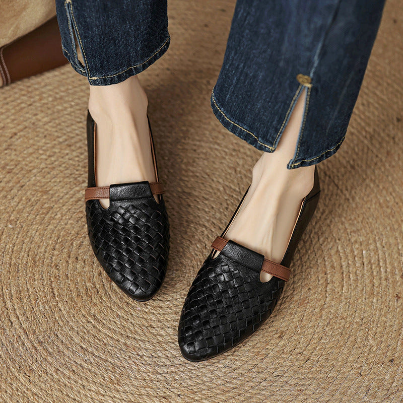Iris Woven Leather Loafers