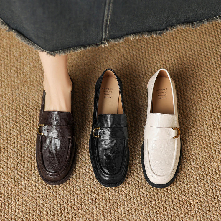 Talia Horsebit Leather Loafers