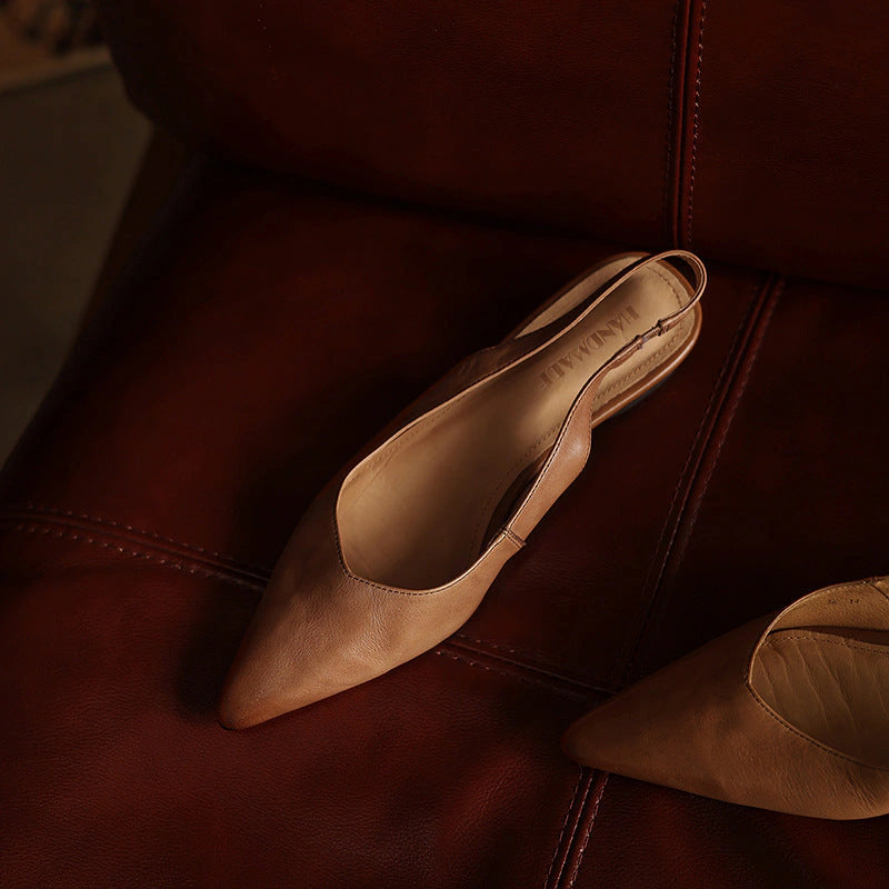 Isla Slingback Leather Flats
