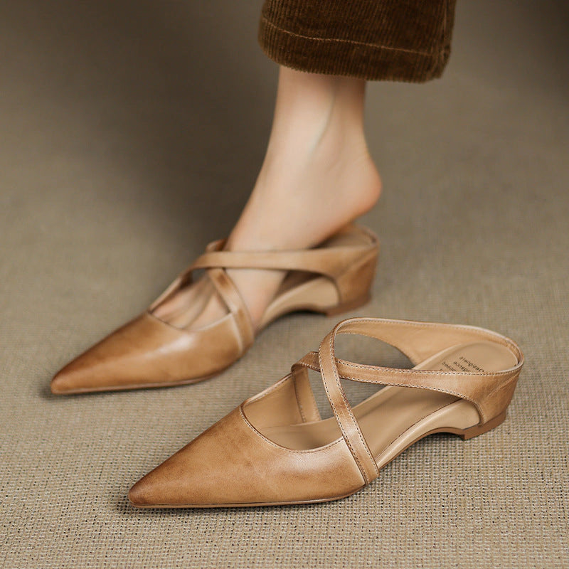Solene Leather Mules