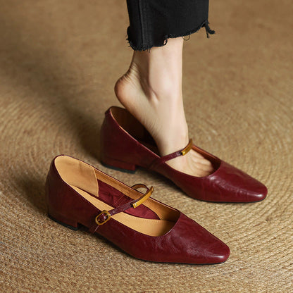 Noor Lambskin Mary Janes