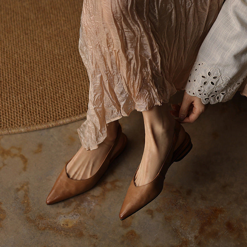 Isla Slingback Leather Flats