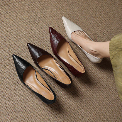 Garance Leather Low Pumps