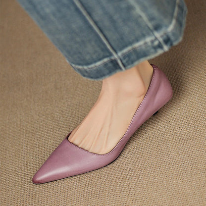 Odette Leather Kitten Heel Pumps