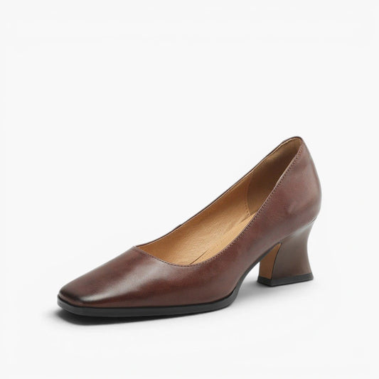 Manon Leather Square Pumps