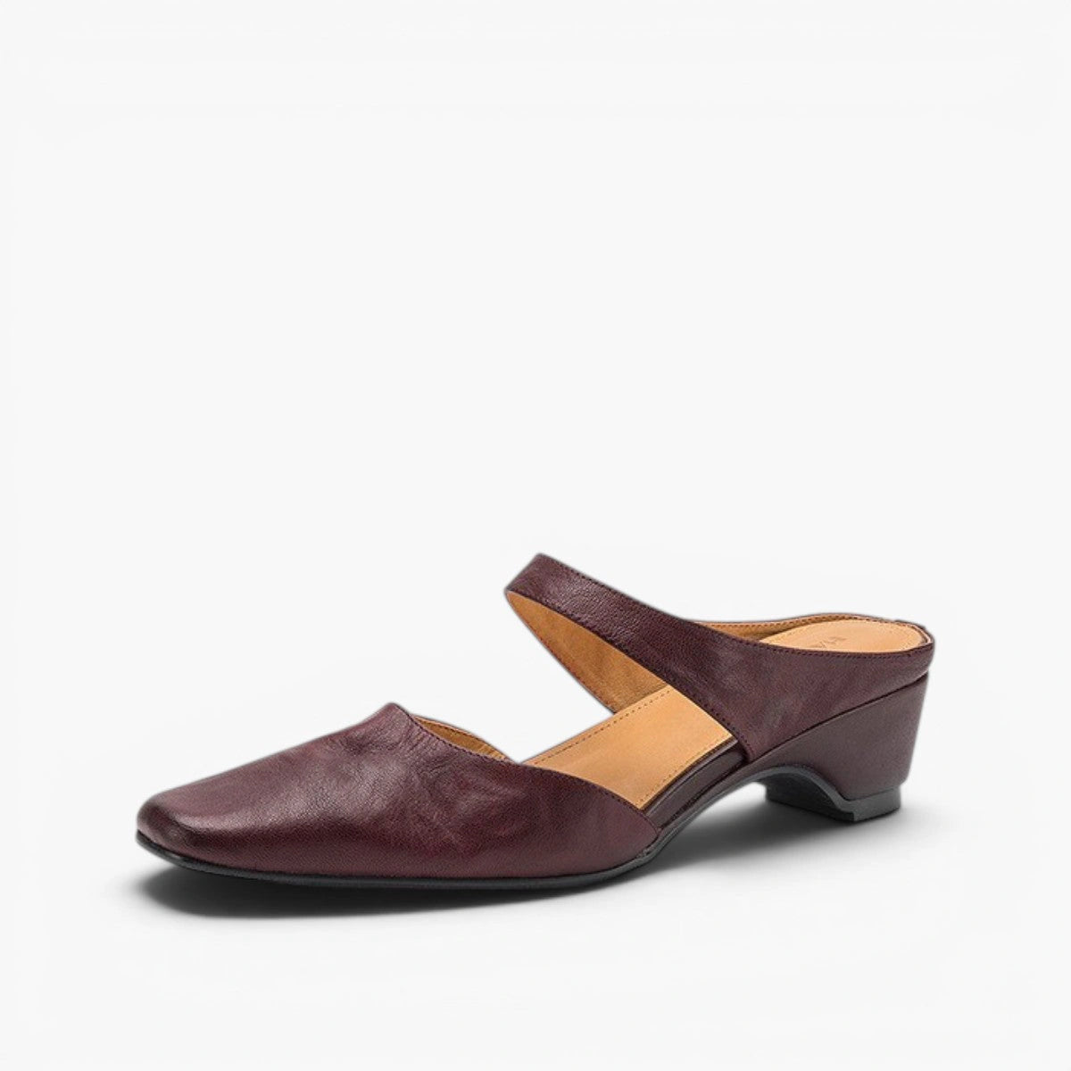 Margot Square-Toe Leather Mules