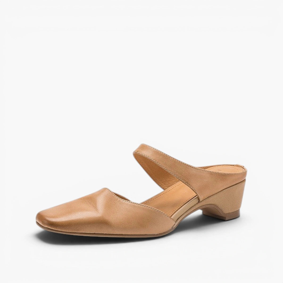 Margot Square-Toe Leather Mules