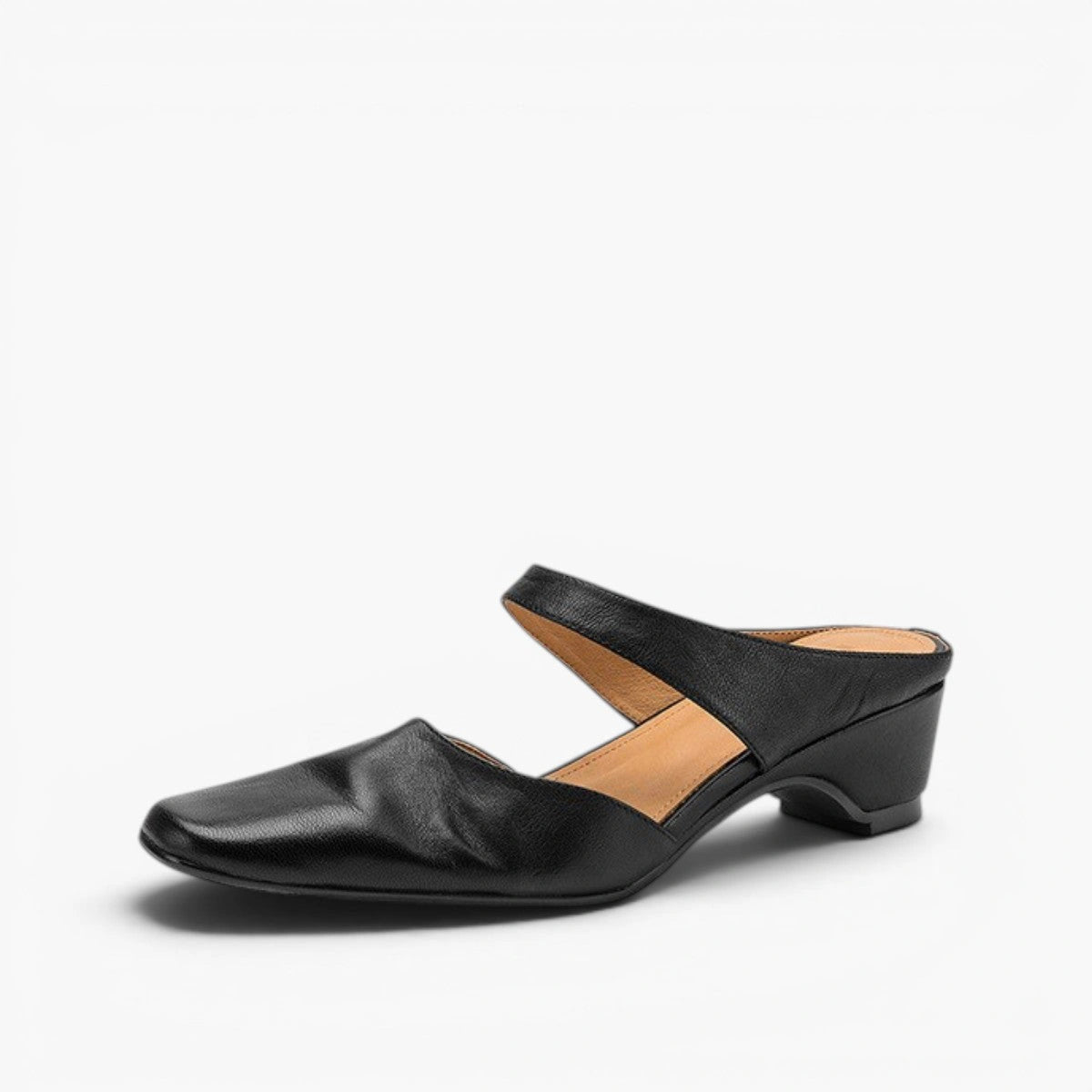 Margot Square-Toe Leather Mules