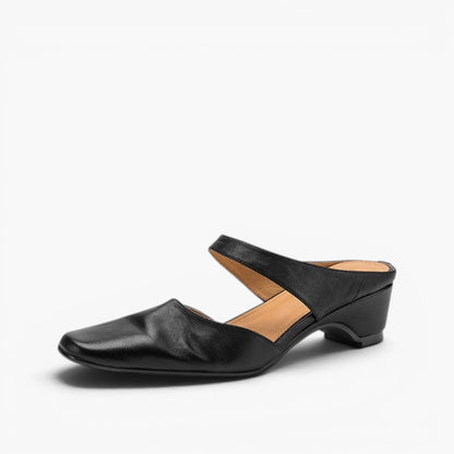 Margot Square-Toe Leather Mules
