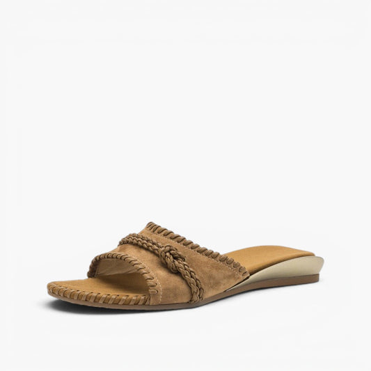 Tessa Woven Leather Slides