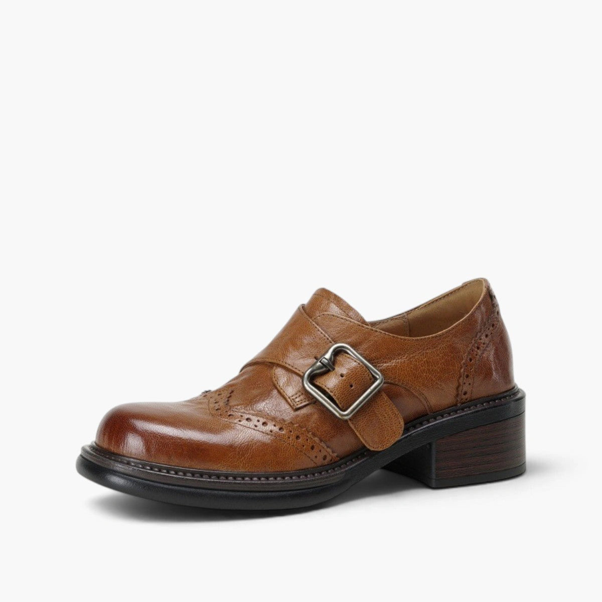 Dalia Monk-Strap Leather Brogues