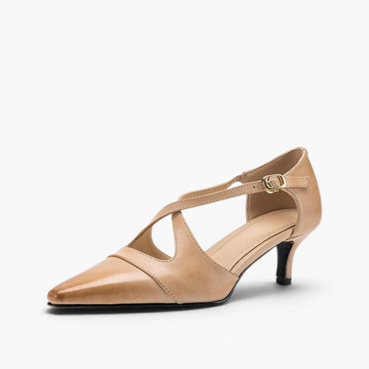Faye Leather Mary-Jane Heels