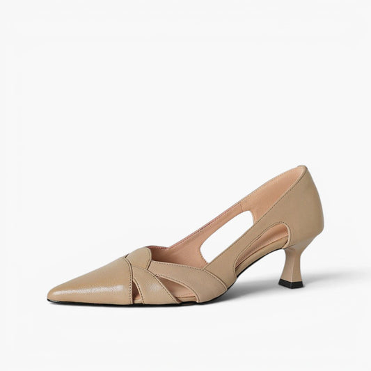 Eloise Cutout Leather Pumps