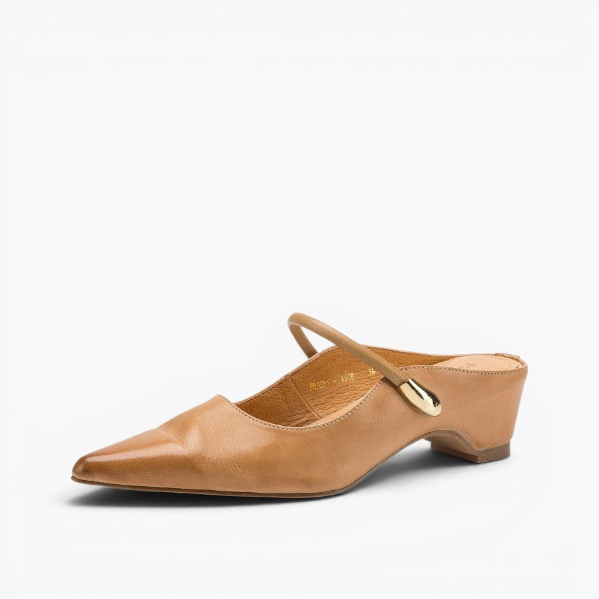 Lucie Sculpt Leather Mules