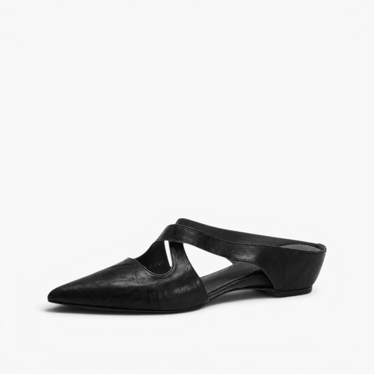 Sabine Cross-Strap Leather Mules