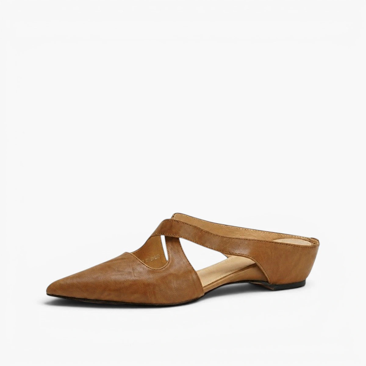 Sabine Cross-Strap Leather Mules