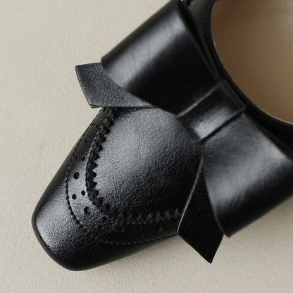 Violaine Leather Ribbon Pumps